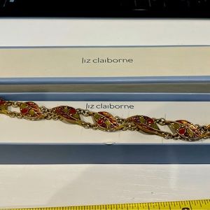 Women's Liz Claiborne Bracelet Multicolor Gold Tone Costume Jewelry NIB.